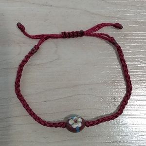 Cord bracelet Cloisonne bead Adjustable